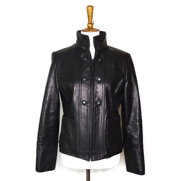 Calvin Klein Jackets & Blazers - Calvin Klein black leather jacket, women's size S